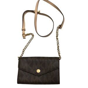 Michael Kors Jet Set Signature Convertible Crossbody Bag to Wallet Adjustable